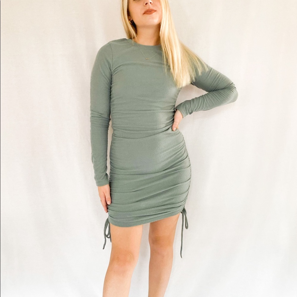 Ribbed Tie Dress